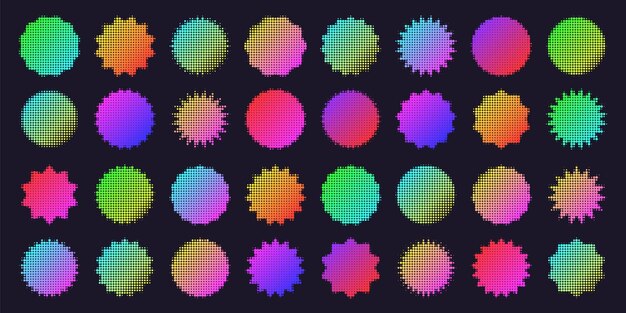 Formas geométricas brutales símbolos modernos coloridas etiquetas de neón pegatina simple elemento estelar primitivo