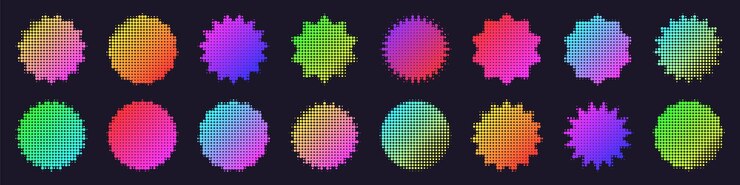 Vector formas geométricas brutales símbolos modernos coloridas etiquetas de neón pegatina simple elemento estelar primitivo