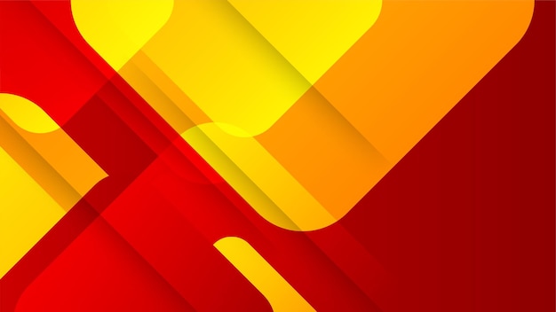 Formas geométricas de color amarillo anaranjado y rojo resumen geometría de fondo brillo y vector de elementos de capa para diseño de presentación Traje para seminarios y charlas de fiestas de instituciones corporativas de negocios