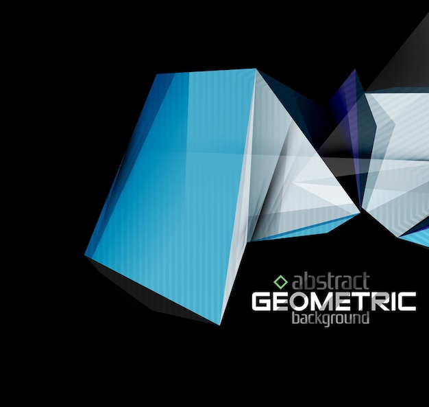 Formas geométricas de color vectorial sobre fondo negro
