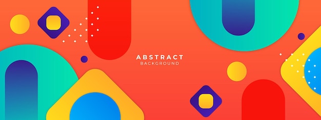 Formas geométricas coloridas fondo abstracto Ilustración vectorial diseño gráfico abstracto patrón de banner presentación de fondo papel tapiz plantilla web