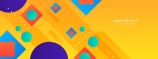 Formas geométricas coloridas fondo abstracto Ilustración vectorial diseño gráfico abstracto patrón de banner presentación de fondo papel tapiz plantilla web
