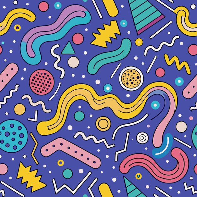 Formas geométricas coloridas Patrón sin costuras