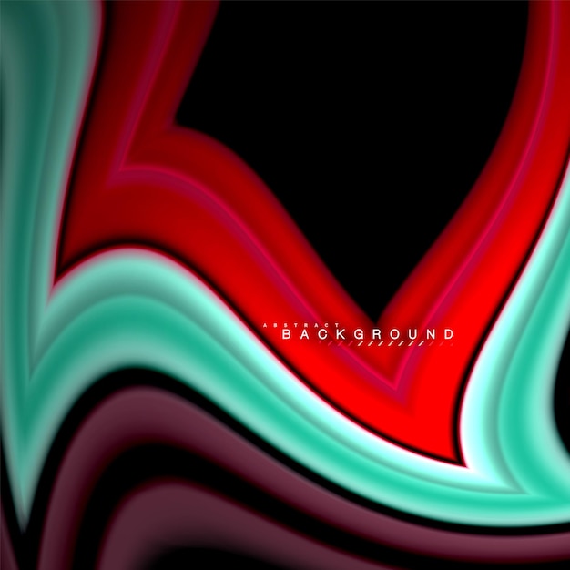 Formas geométricas creadas con líneas multicolores fluidas