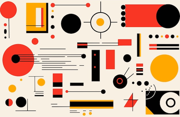 Formas geométricas Estilo retro grunge y colección de ilustraciones vectoriales abstractas