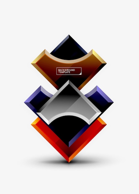 Las formas geométricas de fondo abstracto