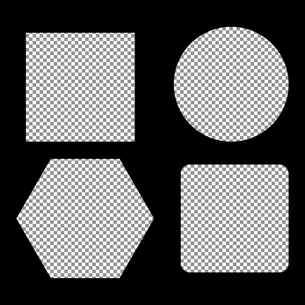 Formas geométricas en fondo negro