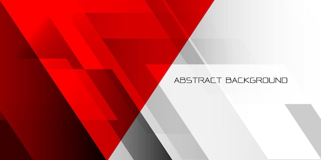 Formas geométricas grises blancas rojas abstractas con diseño de espacio en blanco vector de fondo futurista moderno