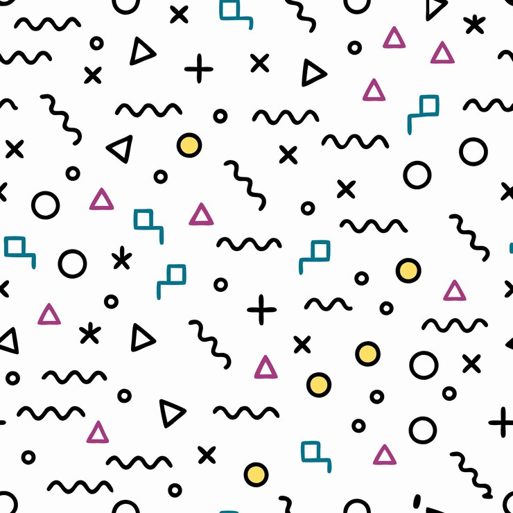 Vector las formas geométricas y las líneas onduladas crean patrones abstractos