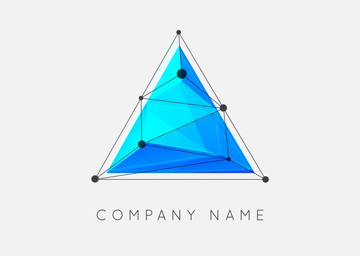 Vector formas geométricas logotipo vectorial inusual y abstracto logotipos coloridos poligonales