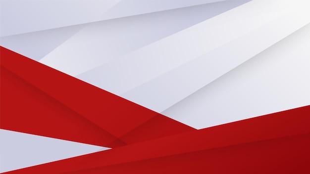 Formas geométricas modernas rojas y blancas geometría de fondo abstracta brillo y vector de elementos de capa para diseño de presentación Traje para negocios institución corporativa fiesta seminario festivo y charlas