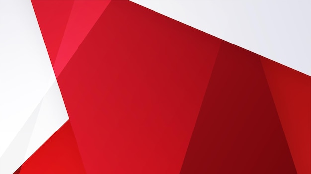 Formas geométricas modernas rojas y blancas geometría de fondo abstracta brillo y vector de elementos de capa para diseño de presentación Traje para negocios institución corporativa fiesta seminario festivo y charlas