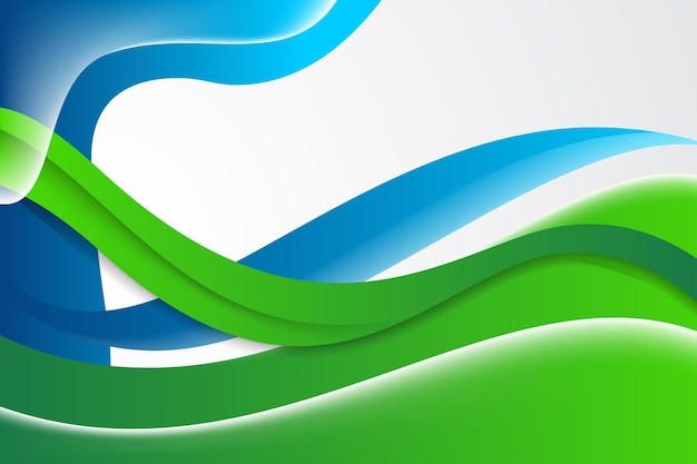 formas geométricas onduladas abstractas composición fondo gradiente geometrico azul y verde