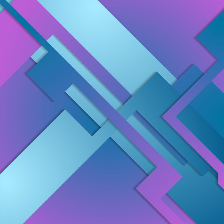 Vector formas geométricas púrpuras azules. fondo brillante abstracto. diseño de arte vectorial