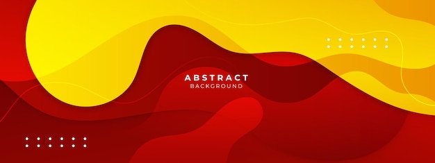 Formas geométricas rojas y amarillas diseño de fondo de tecnología moderna abstracta Diseño de presentación gráfica abstracta de vector patrón de banner fondo de pantalla plantilla web
