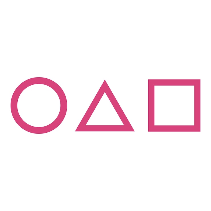 Vector formas geométricas rosadas círculo triángulo cuadro