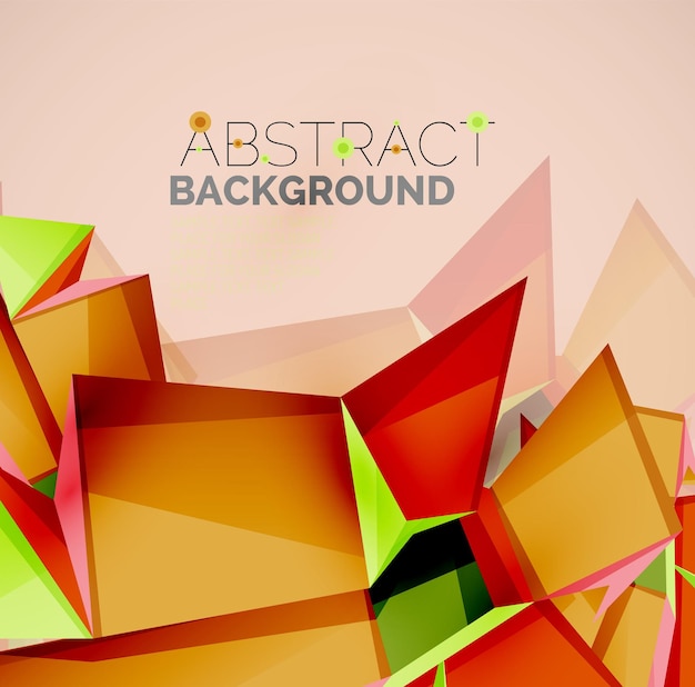 Formas geométricas con texto de muestra Plantilla abstracta