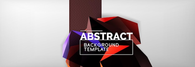 Formas geométricas triangulares en 3D composición de fondo abstracto