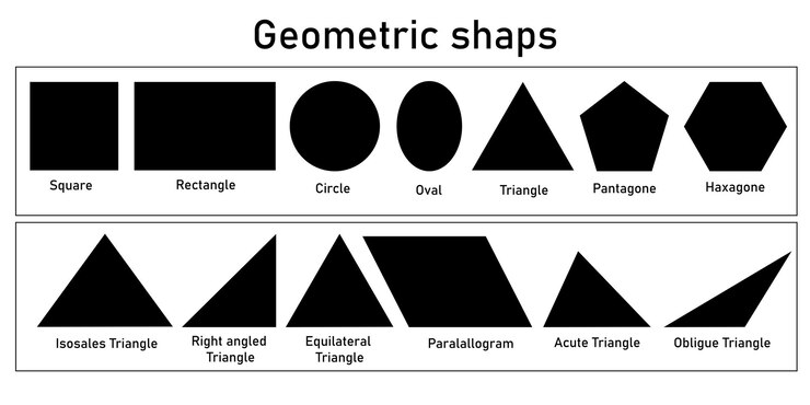 Vector formas geométricas vector uso comercial formas negras