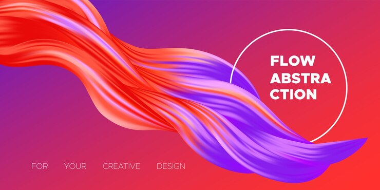 Vector formas de gradiente de líquido de onda de fondo de flujo