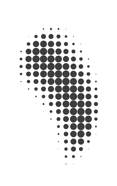 Formas de gradiente de medio tono Efecto cómico de puntos Ilustración vectorial