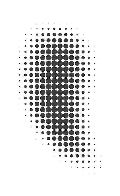 Formas de gradiente de medio tono Efecto cómico de puntos Ilustración vectorial