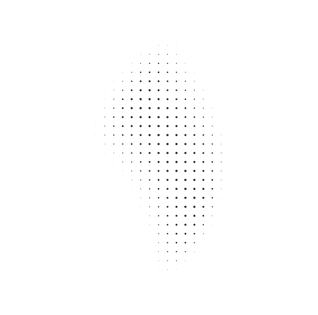 Formas de gradiente de medio tono Efecto cómico de puntos Ilustración vectorial