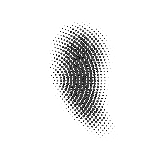 Formas de gradiente de medio tono Efecto cómico de puntos Ilustración vectorial