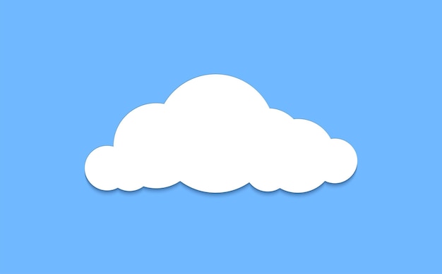 Formas gráficas en la nube Elemento de diseño de datos Vector conjunto de burbujas nubladas aislado sobre fondo azul