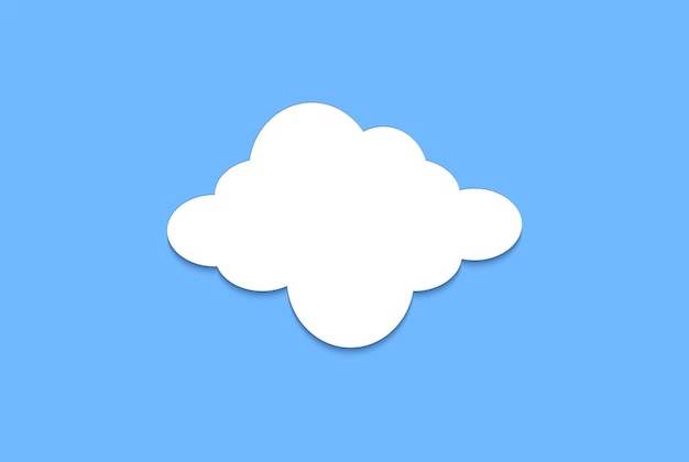 Formas gráficas de nubes Elemento de diseño de datos Conjunto de burbujas nubladas vectoriales aisladas en fondo azul