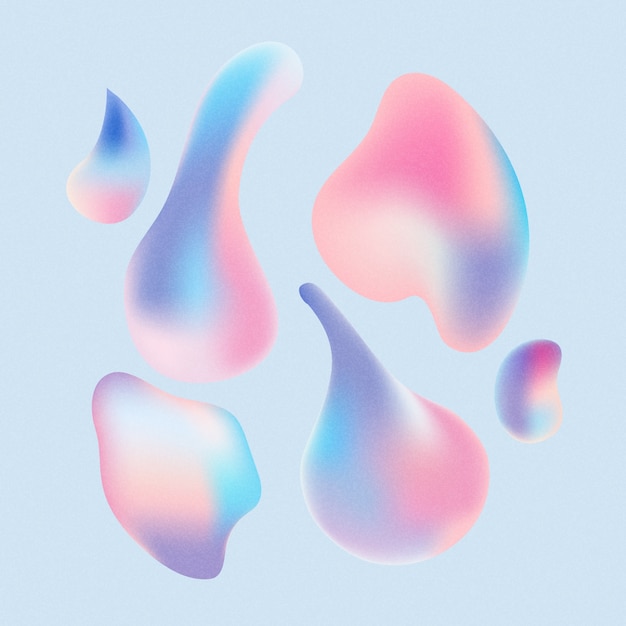 Formas holográficas fluidas abstractas