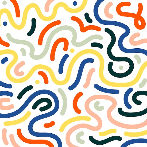 Formas de líneas orgánicas abstractas