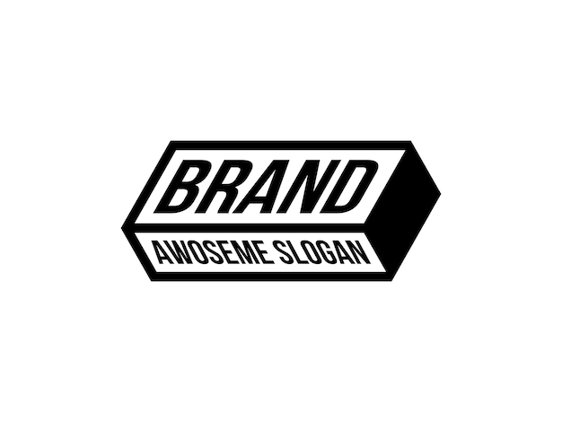 formas minimalistas de moda Diseños de logotipos de caja Vector de concepto