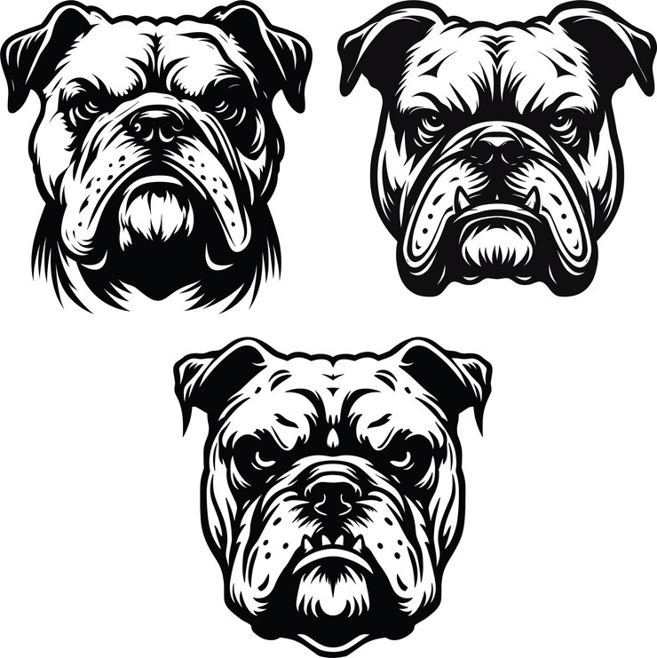 Formas negras de bulldog