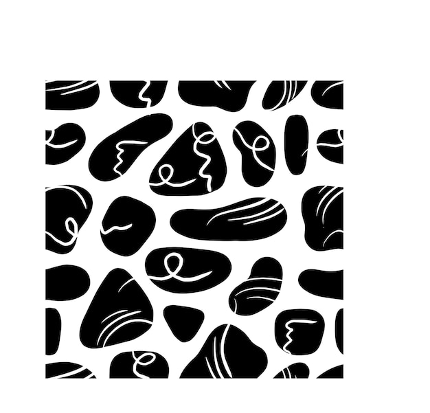 formas orgánicas abstractas ilustración de patrones sin costuras en estilo retro