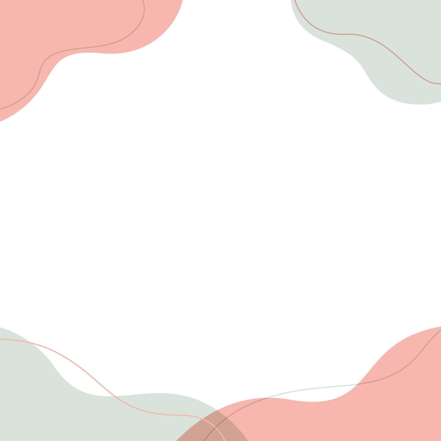 Formas pastel abstractas para las redes sociales e impresas