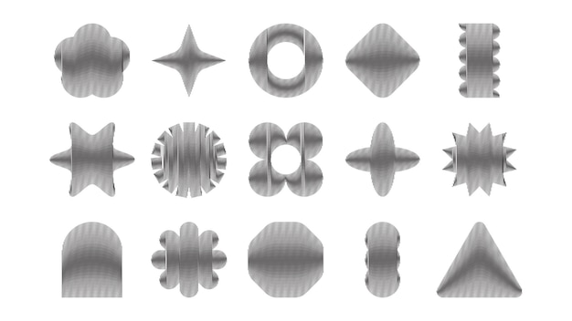 Formas y patrones geométricos minimalistas en monocromático