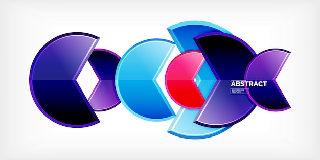 Formas redondas de moda con elemento de diseño de ángulo triangular Ilustración vectorial para papel tapiz Banner Fondo Libro de tarjetas Ilustración página de aterrizaje