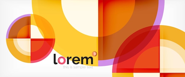 Formas redondas multicolores fondo abstracto