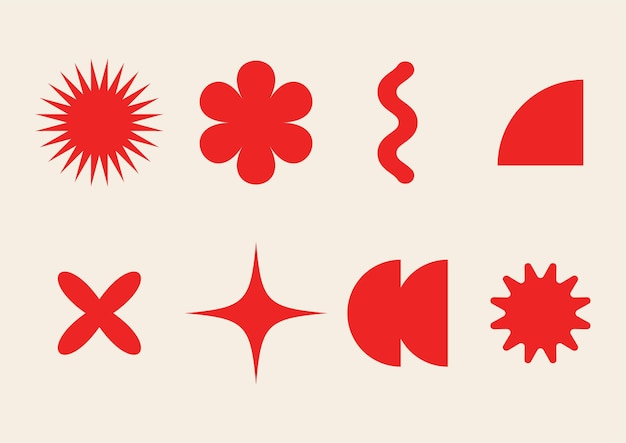 Formas rojas sencillas de estilo moderno