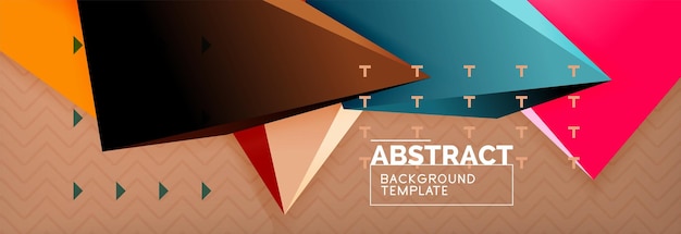 Formas triangulares 3D fondo geométrico patrón de estilo origami con formas triangulares para diseño decorativo diseño de carteles diseño de líneas plantilla de presentación moderna