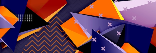 Formas triangulares 3D fondo geométrico patrón de estilo origami con formas triangulares para diseño decorativo diseño de carteles diseño de líneas plantilla de presentación moderna