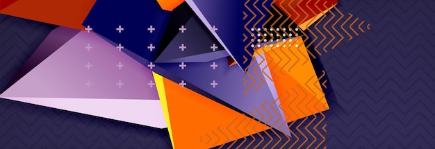 Formas triangulares 3D fondo geométrico patrón de estilo origami con formas triangulares para diseño decorativo diseño de carteles diseño de líneas plantilla de presentación moderna