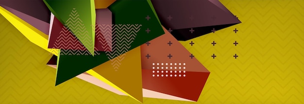 Formas triangulares 3D fondo geométrico patrón de estilo origami con formas triangulares para diseño decorativo diseño de carteles diseño de líneas plantilla de presentación moderna