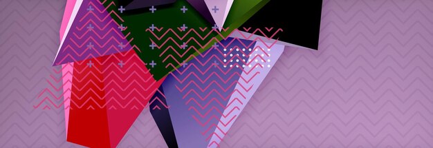 Formas triangulares 3D fondo geométrico patrón de estilo origami con formas triangulares para diseño decorativo diseño de carteles diseño de líneas plantilla de presentación moderna