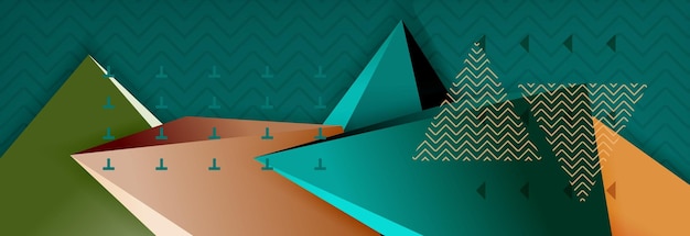 Formas triangulares 3D fondo geométrico patrón de estilo origami con formas triangulares para diseño decorativo diseño de carteles diseño de líneas plantilla de presentación moderna