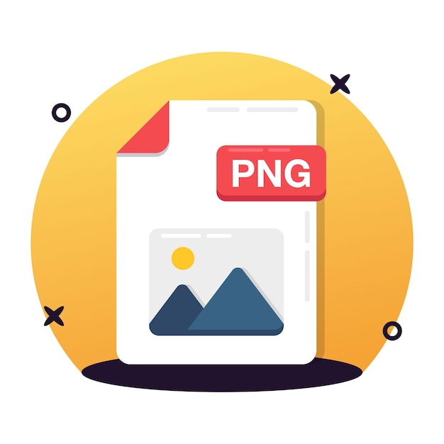 Formato de archivo PNG diseño de icono plano listo para uso premium