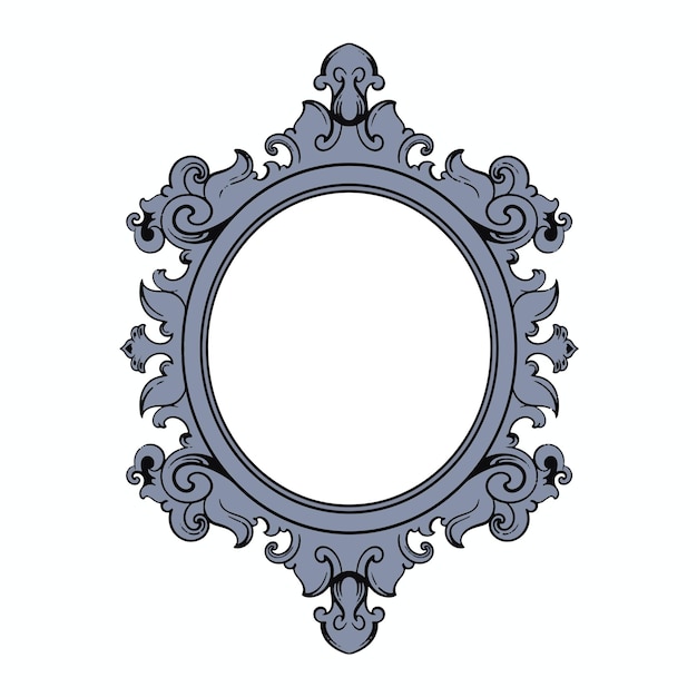 Formato vectorial de diseño de círculo de ornamento de marco vintage