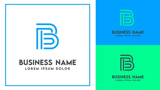 Formato vectorial de plantilla de logotipo de texto B