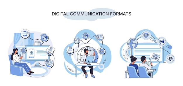 Los formatos de comunicación digital metaforizan el contenido con datos en línea y aplicaciones móviles de transmisión de redes sociales